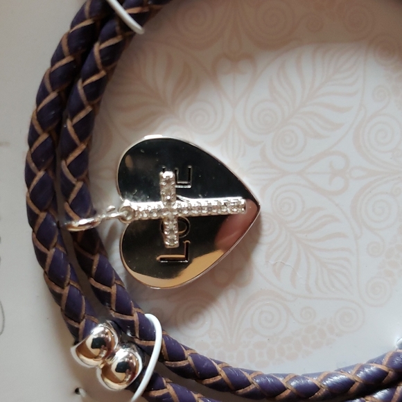 GENUINE LEATHER AND STERLING SILVER BRACELET - Picture 2 of 7